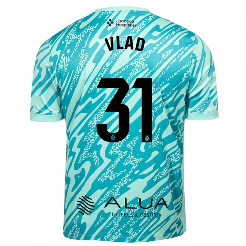 Danxen Kinderen Rares Vlad #31 Cyaan Zwart Keepersshirt 2025/26 T-Shirt België