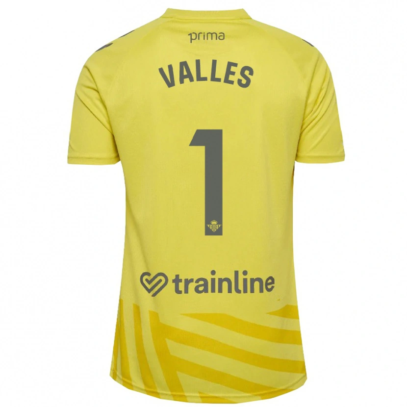 Danxen Kinderen Álvaro Valles #1 Geel Grijs Keepersshirt 2025/26 T-Shirt België