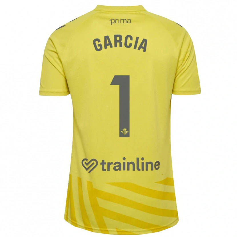 Danxen Kinderen Germán García #1 Geel Grijs Keepersshirt 2025/26 T-Shirt België