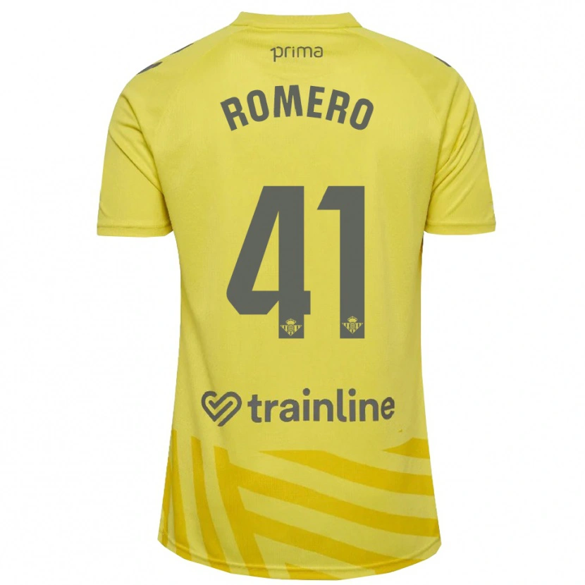 Danxen Kinderen José Romero #41 Geel Grijs Keepersshirt 2025/26 T-Shirt België