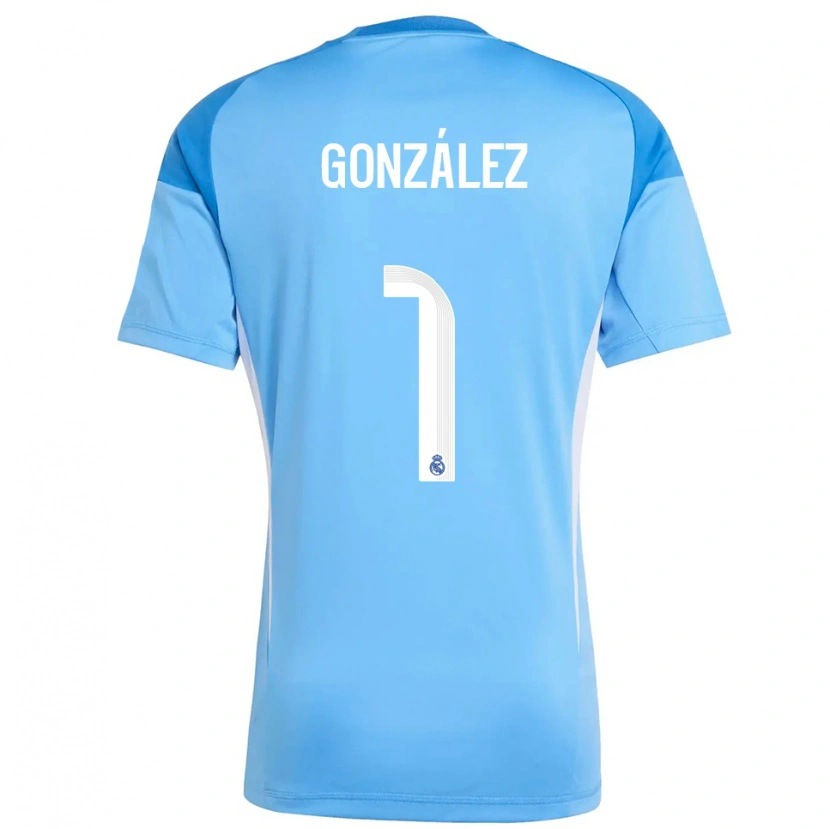 Danxen Kinderen Álvaro González #1 Hemelsblauw Wit Keepersshirt 2025/26 T-Shirt België