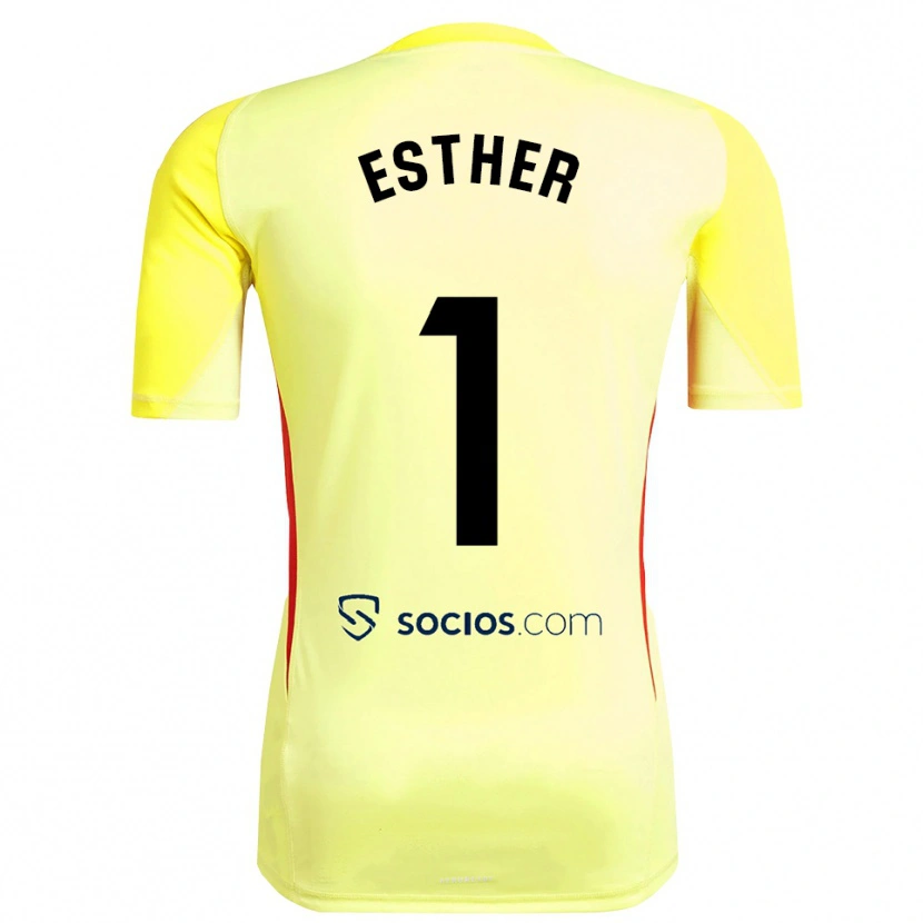 Danxen Kinderen Esther Sullastres Ayuso #1 Geel Rood Zwart Keepersshirt 2025/26 T-Shirt België