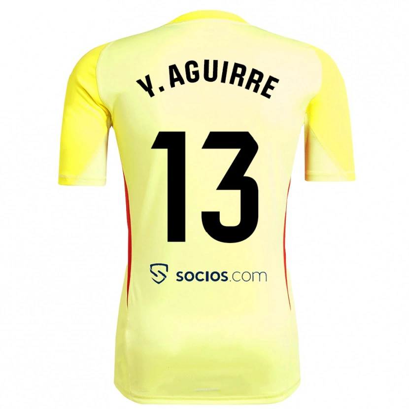 Danxen Kinderen Yolanda Aguirre Gutiérrez #13 Geel Rood Zwart Keepersshirt 2025/26 T-Shirt België