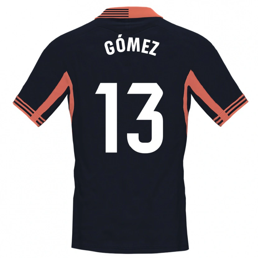 Danxen Kinderen Rubén Gómez #13 Zwart Wit Oranje Keepersshirt 2025/26 T-Shirt België