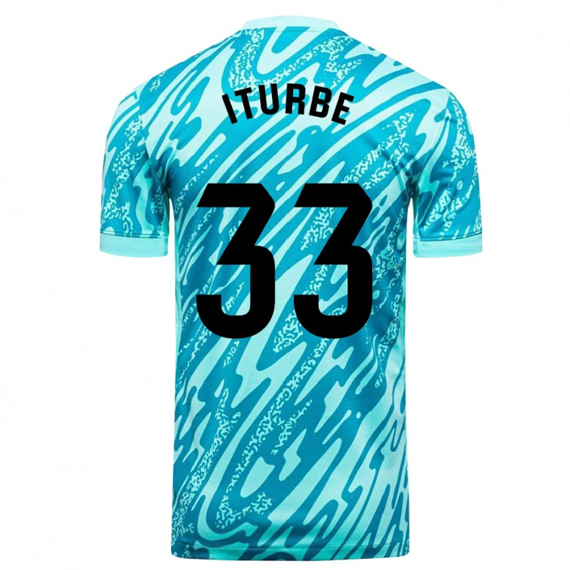 Danxen Kinderen Alejandro Iturbe #33 Hemelsblauw Wit Keepersshirt 2025/26 T-Shirt België