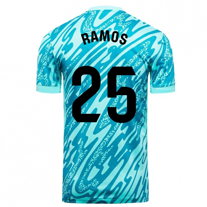 Danxen Kinderen Alejandro Ramos #25 Hemelsblauw Wit Keepersshirt 2025/26 T-Shirt België