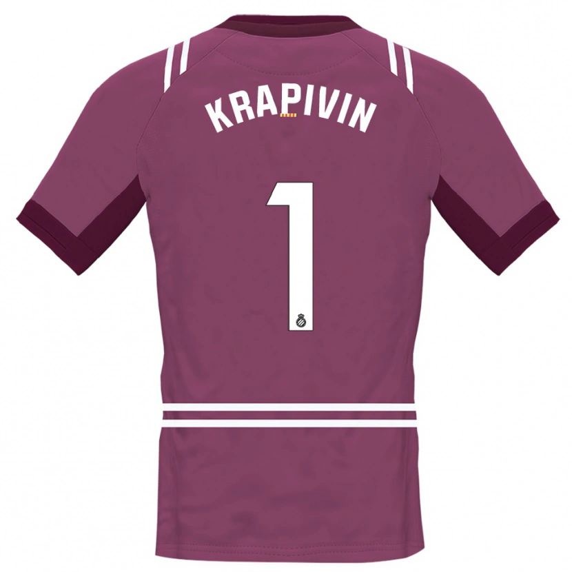 Danxen Kinderen Yegor Krapivin #1 Bordeaux Wit Keepersshirt 2025/26 T-Shirt België