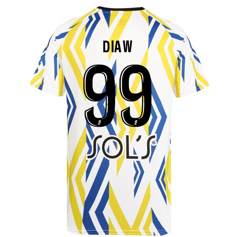 Danxen Kinderen Mory Diaw #99 Wit Rood Blauw Keepersshirt 2025/26 T-Shirt België