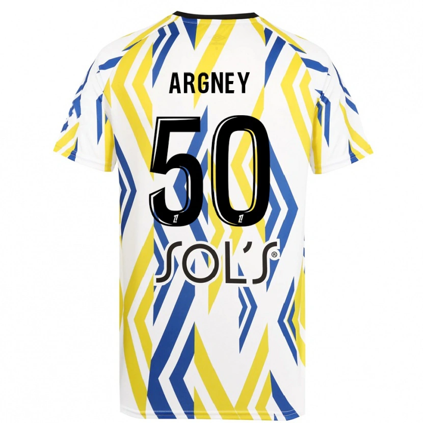 Danxen Kinderen Paul Argney #50 Wit Rood Blauw Keepersshirt 2025/26 T-Shirt België