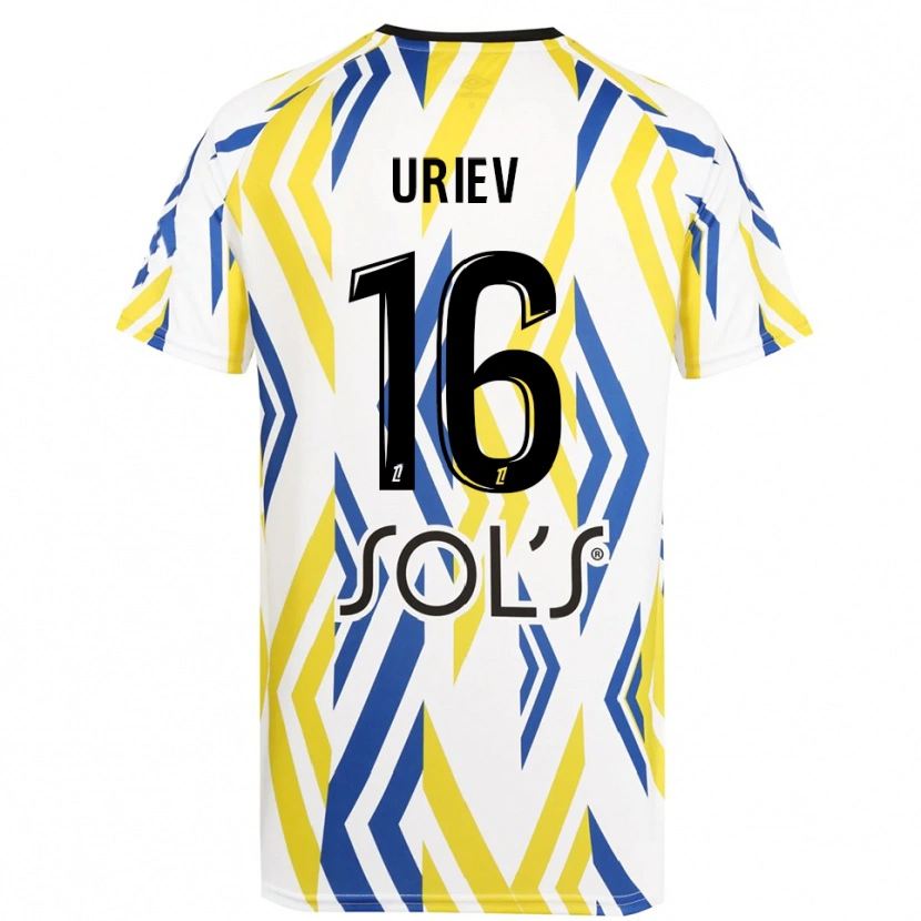 Danxen Kinderen Alan Uriev #16 Wit Rood Blauw Keepersshirt 2025/26 T-Shirt België