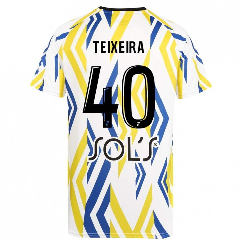 Danxen Kinderen Alex Teixeira #40 Wit Rood Blauw Keepersshirt 2025/26 T-Shirt België