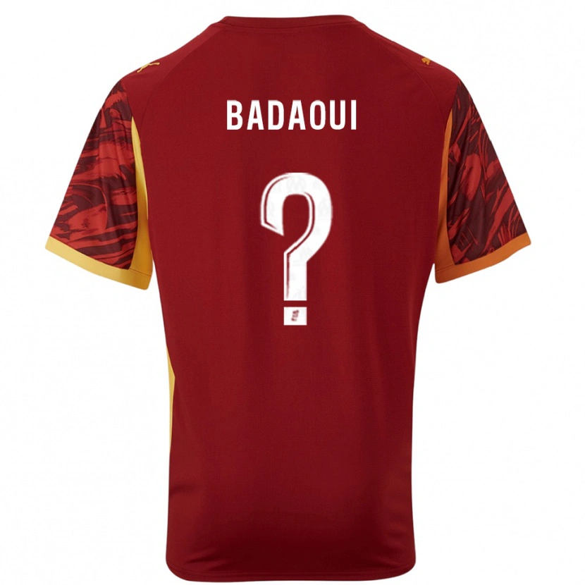 Danxen Kinderen Yassine Badaoui #0 Bordeaux Bruin Keepersshirt 2025/26 T-Shirt België