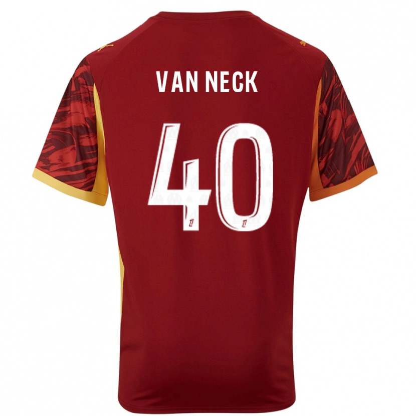 Danxen Kinderen Jelle Van Neck #40 Bordeaux Bruin Keepersshirt 2025/26 T-Shirt België