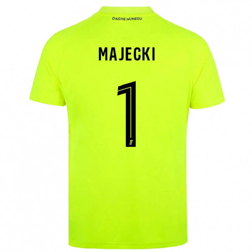 Danxen Kinderen Radoslaw Majecki #1 Fluorescerend Groen Zwart Keepersshirt 2025/26 T-Shirt België