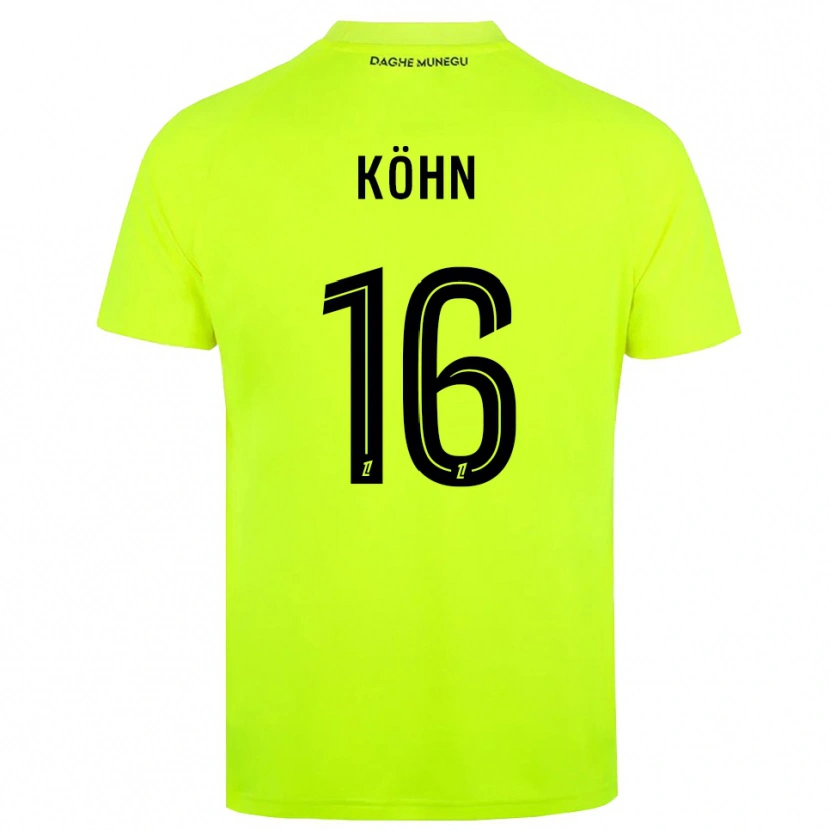 Danxen Kinderen Philipp Köhn #16 Fluorescerend Groen Zwart Keepersshirt 2025/26 T-Shirt België