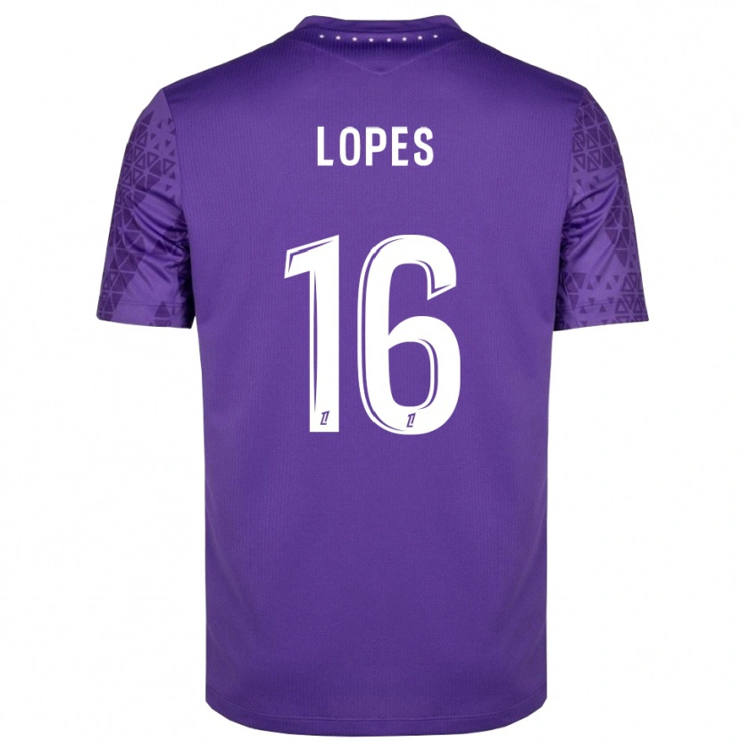 Danxen Kinderen Anthony Lopes #16 Paars Wit Keepersshirt 2025/26 T-Shirt België