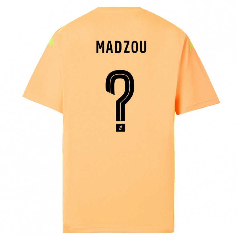 Danxen Kinderen Djibril Madzou #0 Licht Oranje Zwart Keepersshirt 2025/26 T-Shirt België