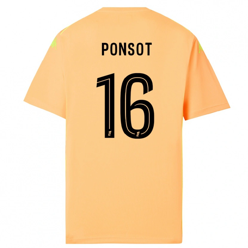 Danxen Kinderen Martin Ponsot #16 Licht Oranje Zwart Keepersshirt 2025/26 T-Shirt België