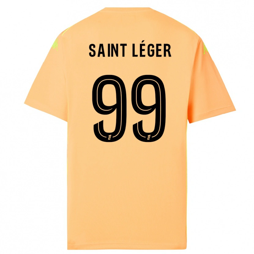 Danxen Kinderen Maureen Saint Léger #99 Licht Oranje Zwart Keepersshirt 2025/26 T-Shirt België