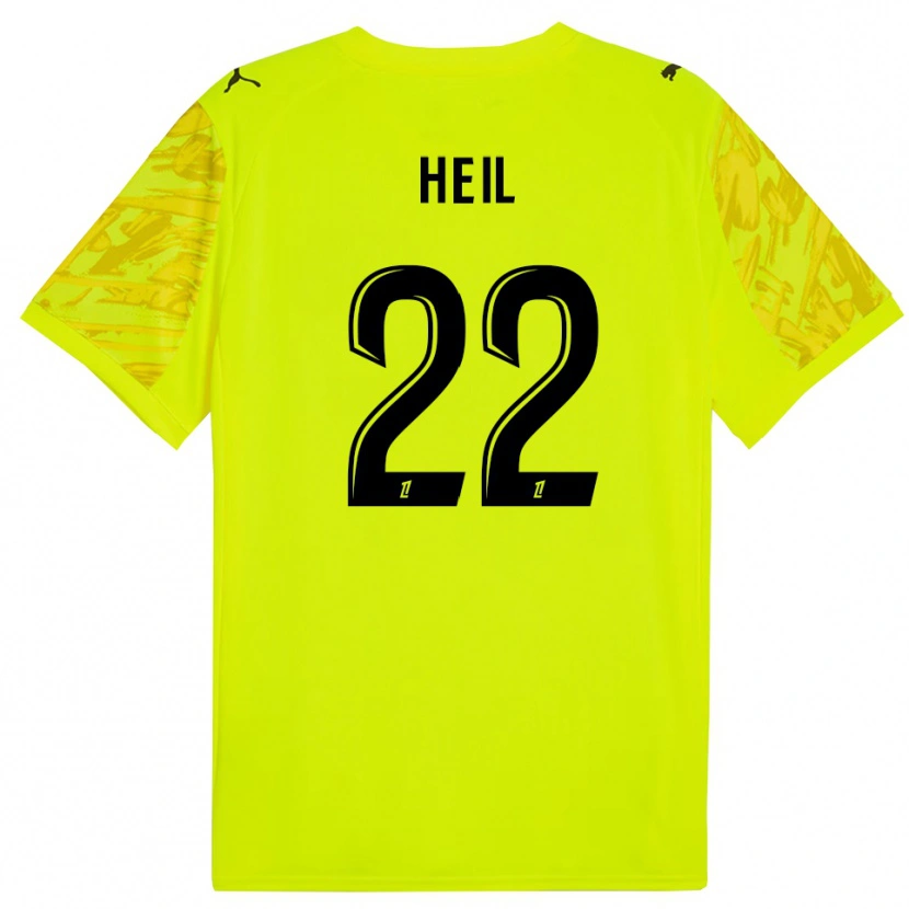Danxen Kinderen Manon Heil #22 Fluorescerend Groen Geel Keepersshirt 2025/26 T-Shirt België