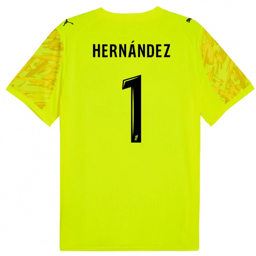 Danxen Kinderen Melvin Hernández #1 Fluorescerend Groen Geel Keepersshirt 2025/26 T-Shirt België