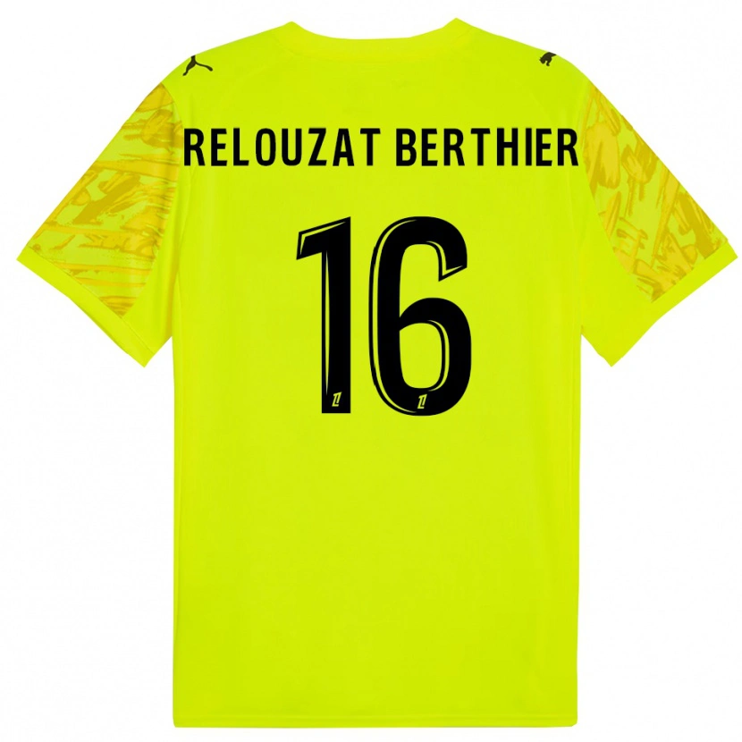 Danxen Kinderen Maxime Relouzat Berthier #16 Fluorescerend Groen Geel Keepersshirt 2025/26 T-Shirt België