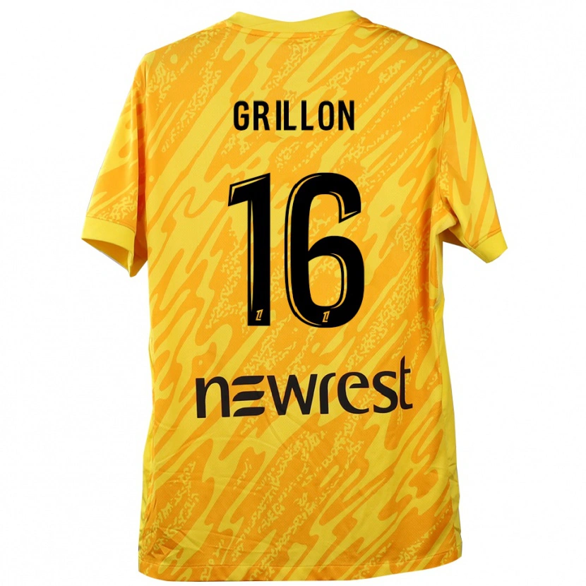 Danxen Kinderen Gaëlle Grillon #16 Geel Zwart Keepersshirt 2025/26 T-Shirt België