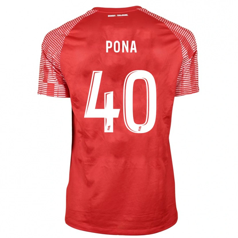Danxen Kinderen Oumar Pona #40 Rood Wit Keepersshirt 2025/26 T-Shirt België