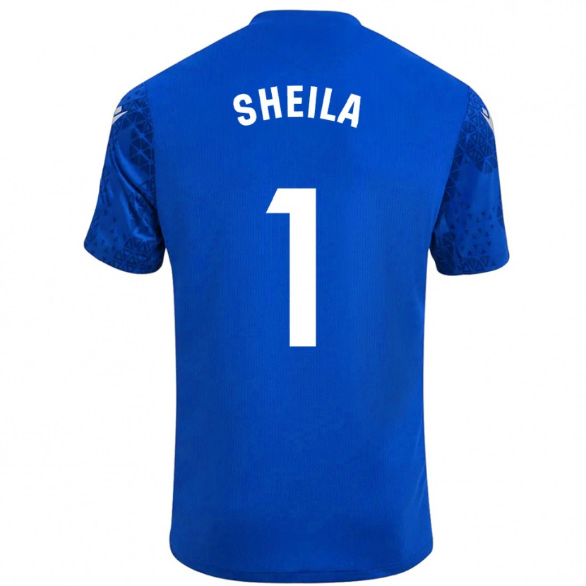 Danxen Kinderen Sheila Ibañez Campillo #1 Blauw Wit Keepersshirt 2025/26 T-Shirt België