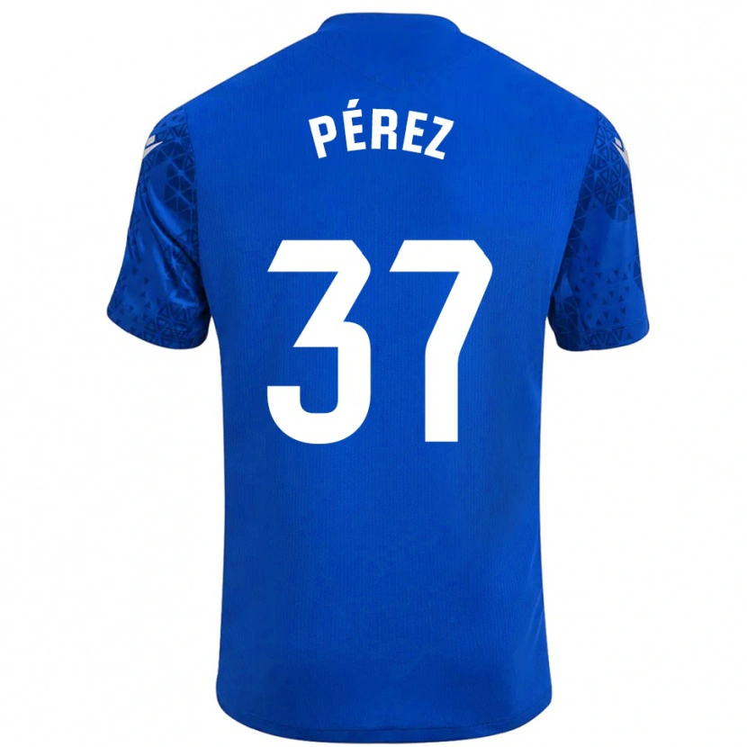 Danxen Kinderen David Pérez #37 Blauw Wit Keepersshirt 2025/26 T-Shirt België