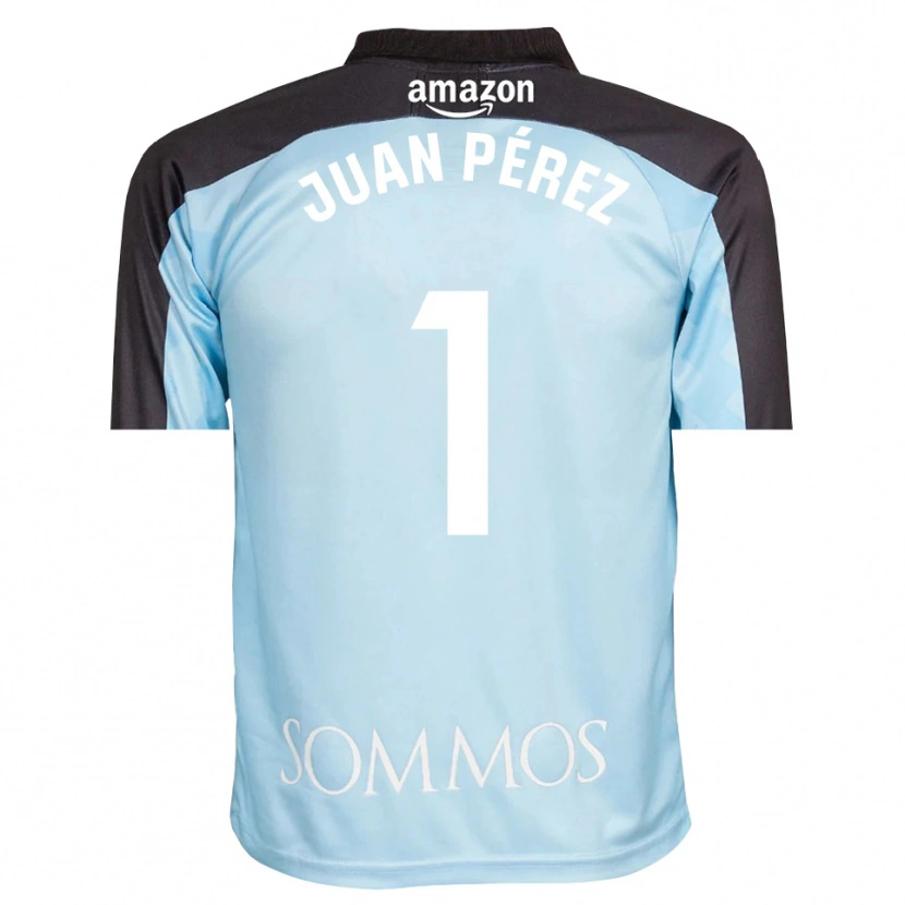 Danxen Kinderen Juan Pérez #1 Lichtblauw Zwart Keepersshirt 2025/26 T-Shirt België