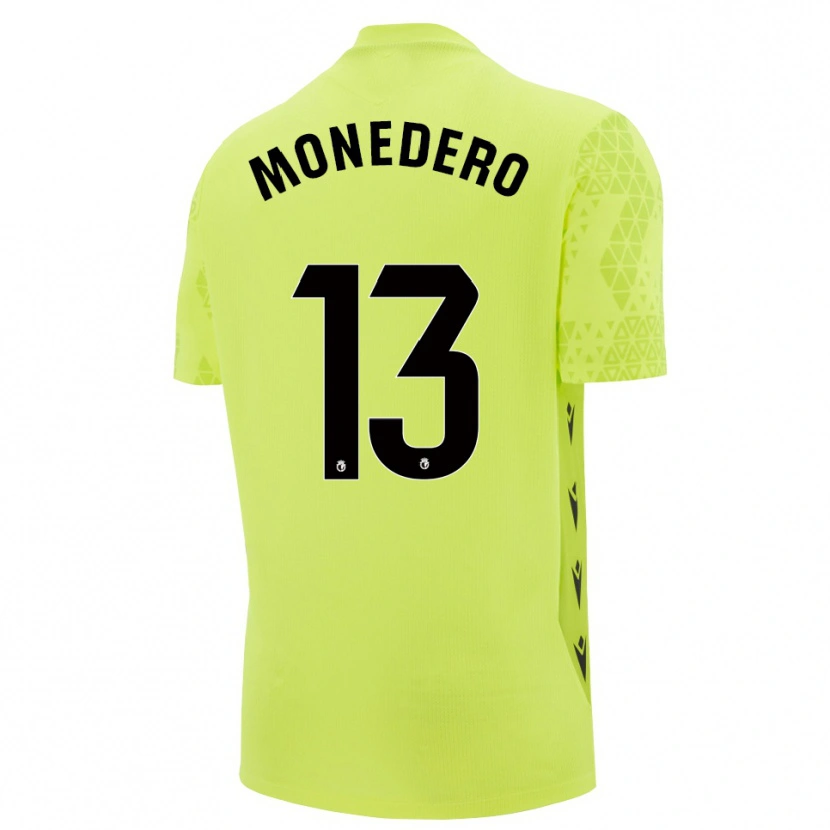 Danxen Kinderen Marc Monedero #13 Geel Groen Zwart Keepersshirt 2025/26 T-Shirt België