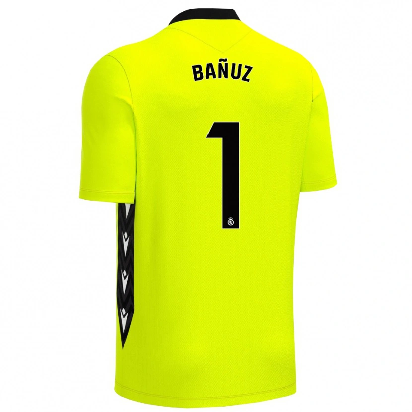 Danxen Kinderen Miguel Bañuz #1 Geel Groen Zwart Keepersshirt 2025/26 T-Shirt België