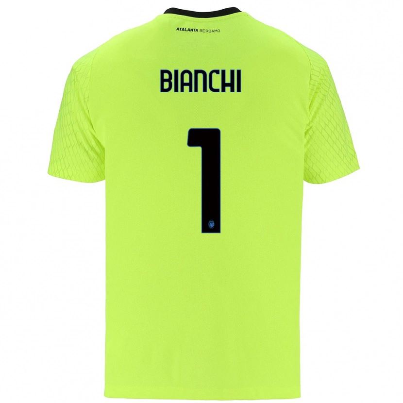 Danxen Kinderen Mattia Bianchi #1 Geel Groen Rood Keepersshirt 2025/26 T-Shirt België
