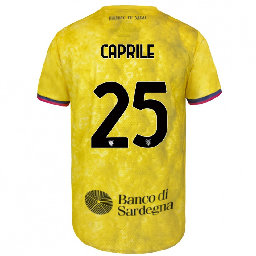 Danxen Kinderen Elia Caprile #25 Geel Zwart Keepersshirt 2025/26 T-Shirt België