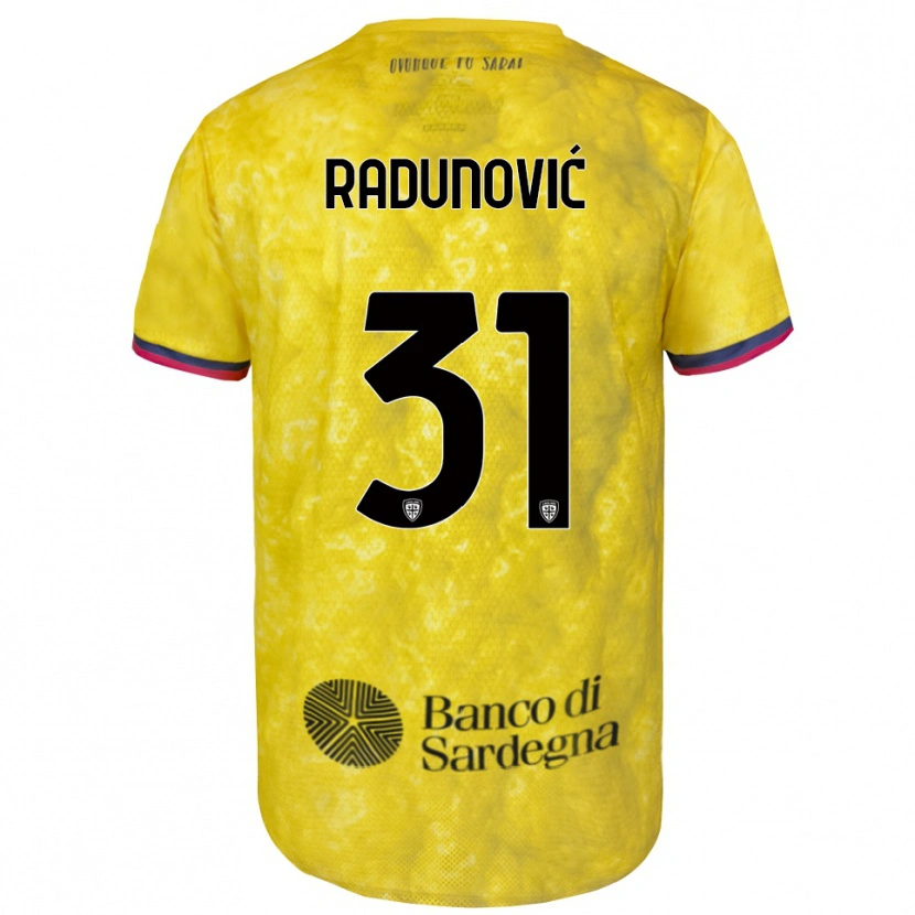 Danxen Kinderen Boris Radunović #31 Geel Zwart Keepersshirt 2025/26 T-Shirt België