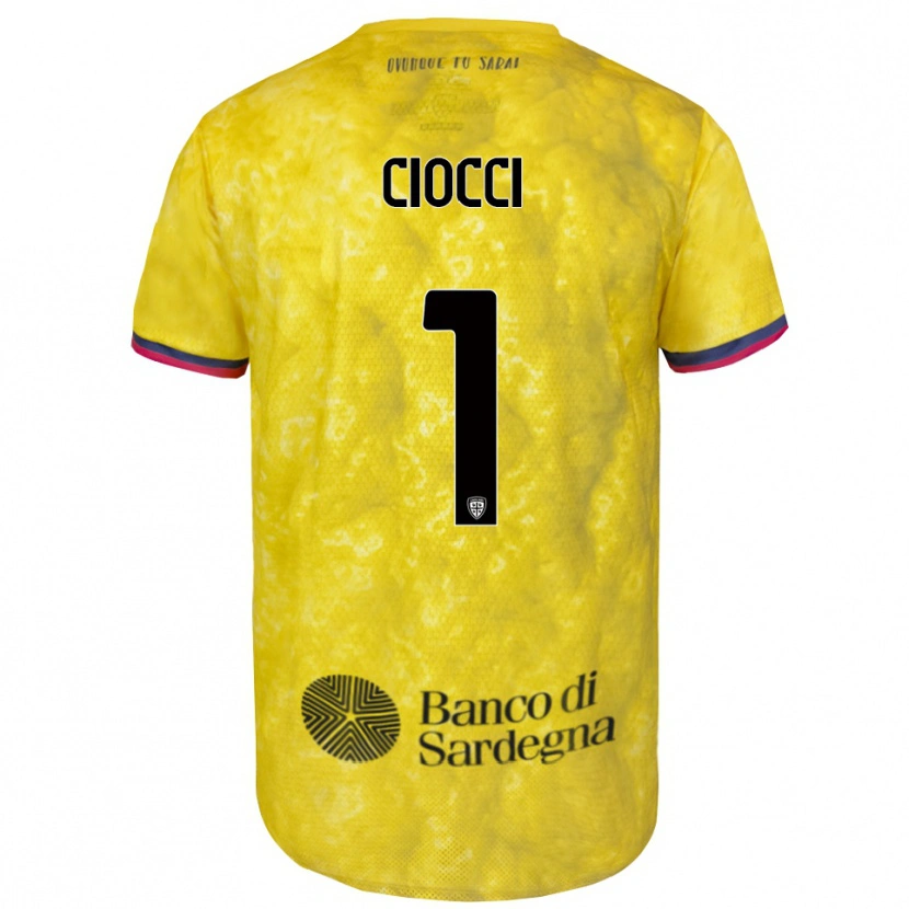 Danxen Kinderen Giuseppe Ciocci #1 Geel Zwart Keepersshirt 2025/26 T-Shirt België