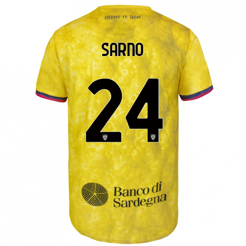 Danxen Kinderen Vincenzo Sarno #24 Geel Zwart Keepersshirt 2025/26 T-Shirt België