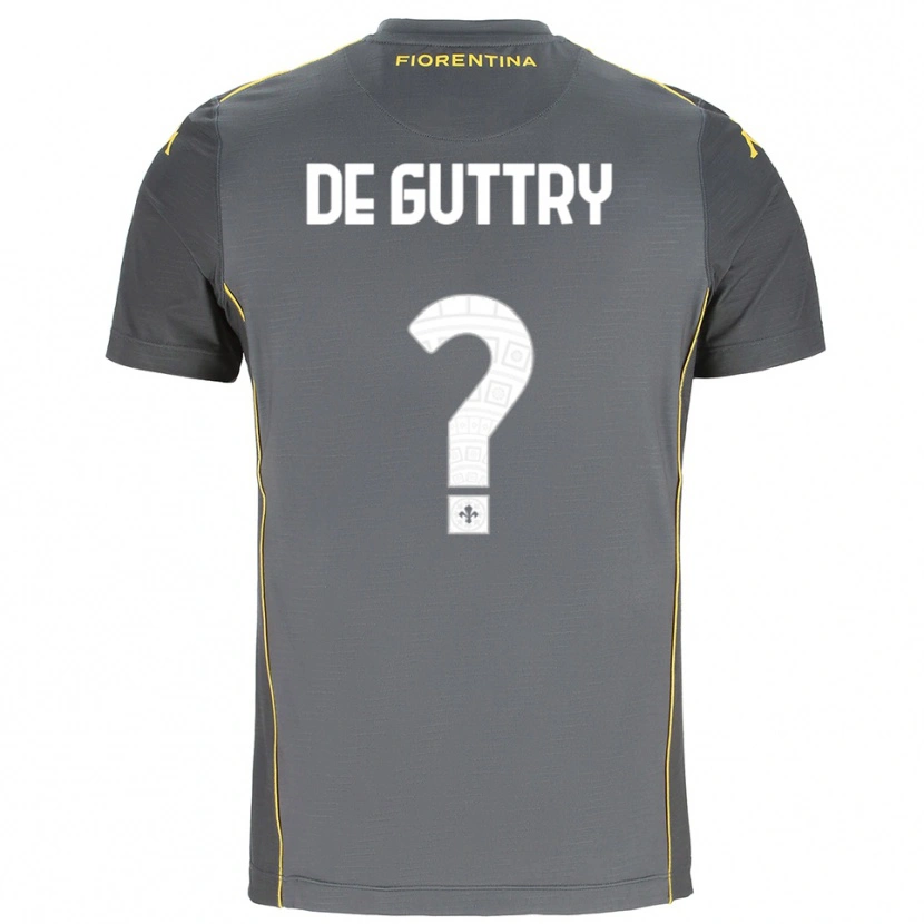Danxen Kinderen Elia De Guttry #0 Donkergrijs Geel Keepersshirt 2025/26 T-Shirt België