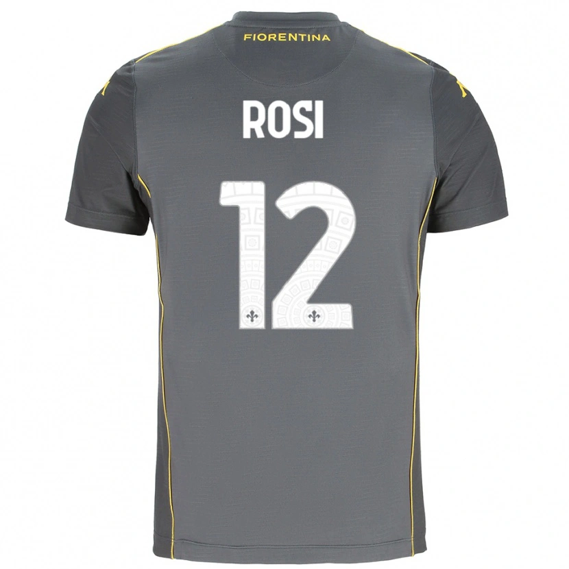 Danxen Kinderen Ettore Rosi #12 Donkergrijs Geel Keepersshirt 2025/26 T-Shirt België