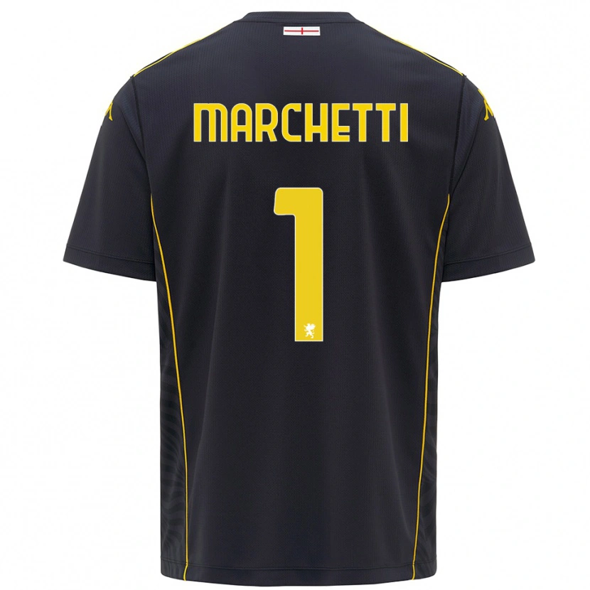 Danxen Kinderen Lisa Marchetti #1 Zwart Geel Keepersshirt 2025/26 T-Shirt België