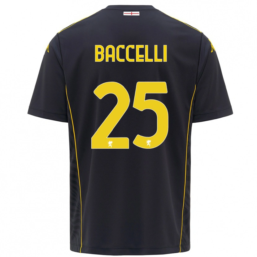 Danxen Kinderen Pietro Baccelli #25 Zwart Geel Keepersshirt 2025/26 T-Shirt België