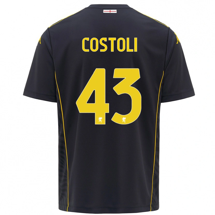 Danxen Kinderen Lorenzo Costoli #43 Zwart Geel Keepersshirt 2025/26 T-Shirt België