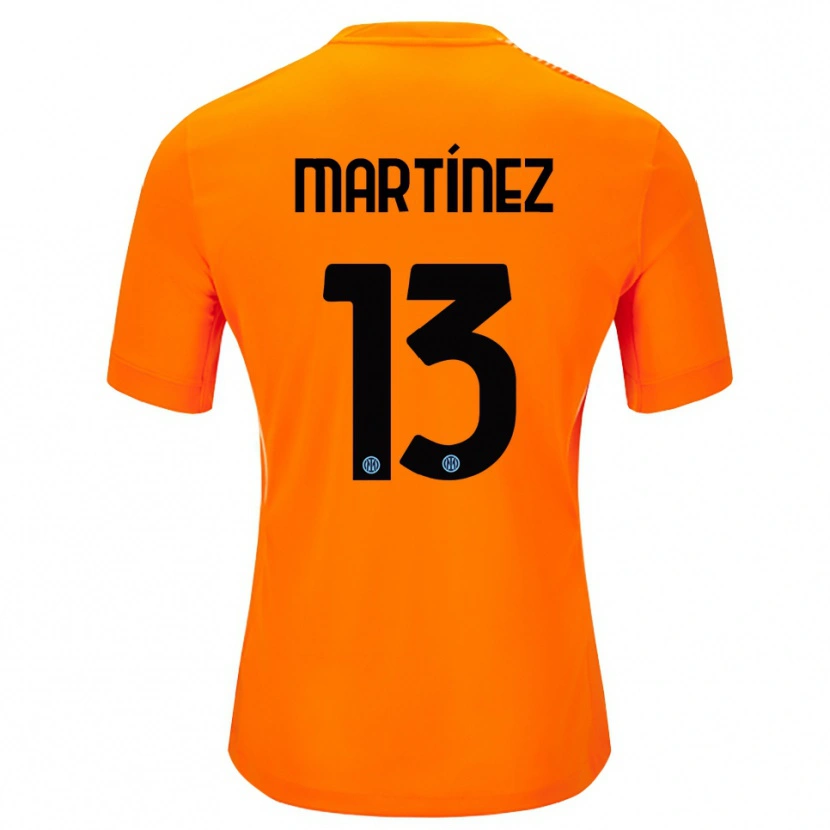 Danxen Kinderen Josep Martínez #13 Licht Oranje Zwart Keepersshirt 2025/26 T-Shirt België