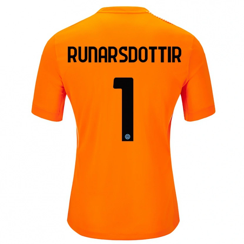 Danxen Kinderen Cecilía Rán Rúnarsdóttir #1 Licht Oranje Zwart Keepersshirt 2025/26 T-Shirt België