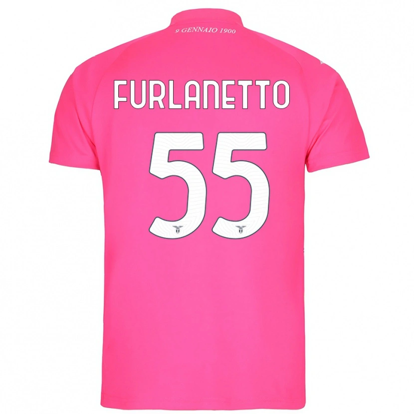 Danxen Kinderen Alessio Furlanetto #55 Diep Roze Keepersshirt 2025/26 T-Shirt België