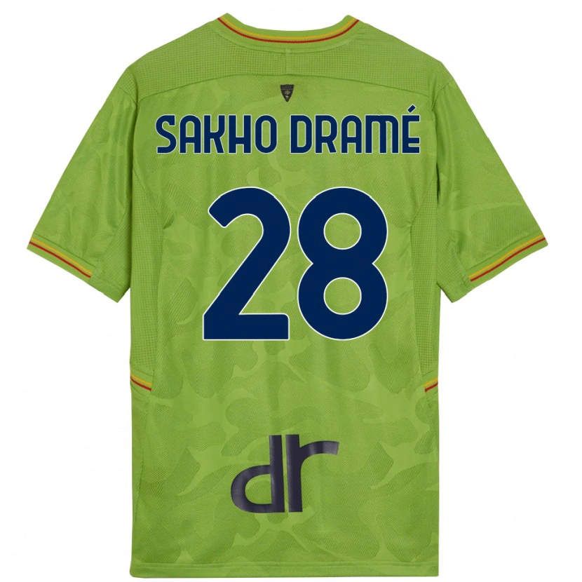 Danxen Kinderen Samba Sakho Dramé #28 Bos Groen Zwart Keepersshirt 2025/26 T-Shirt België