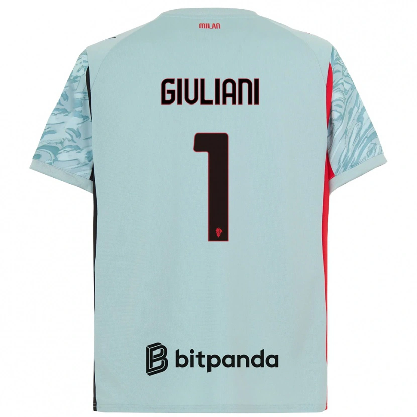 Danxen Kinderen Laura Giuliani #1 Licht Blauw Rood Keepersshirt 2025/26 T-Shirt België