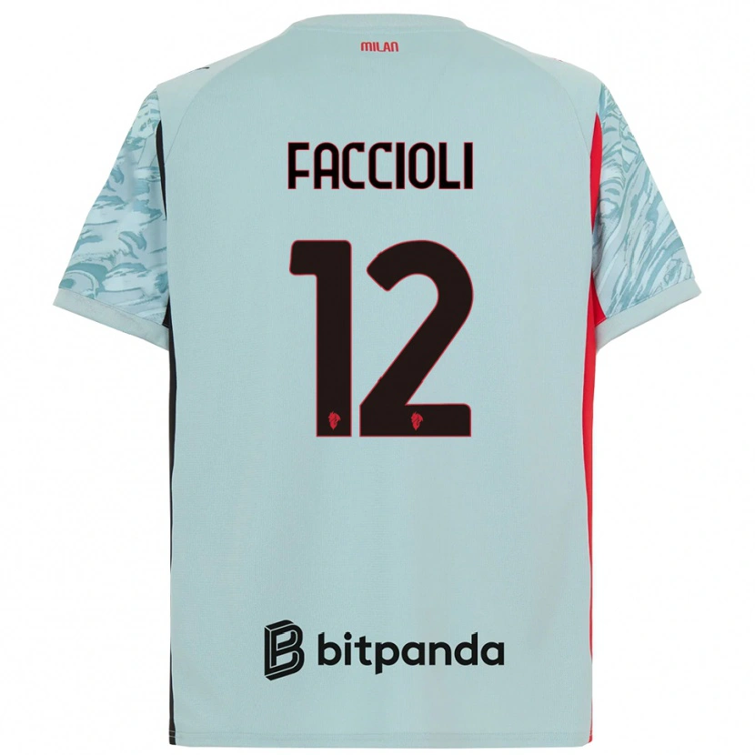 Danxen Kinderen Pietro Faccioli #12 Licht Blauw Rood Keepersshirt 2025/26 T-Shirt België