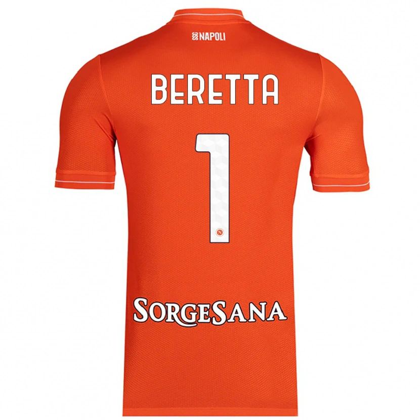 Danxen Kinderen Beatrice Beretta #1 Oranje Rood Wit Keepersshirt 2025/26 T-Shirt België